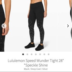 Lululemon speed wunder 28" shine size 6